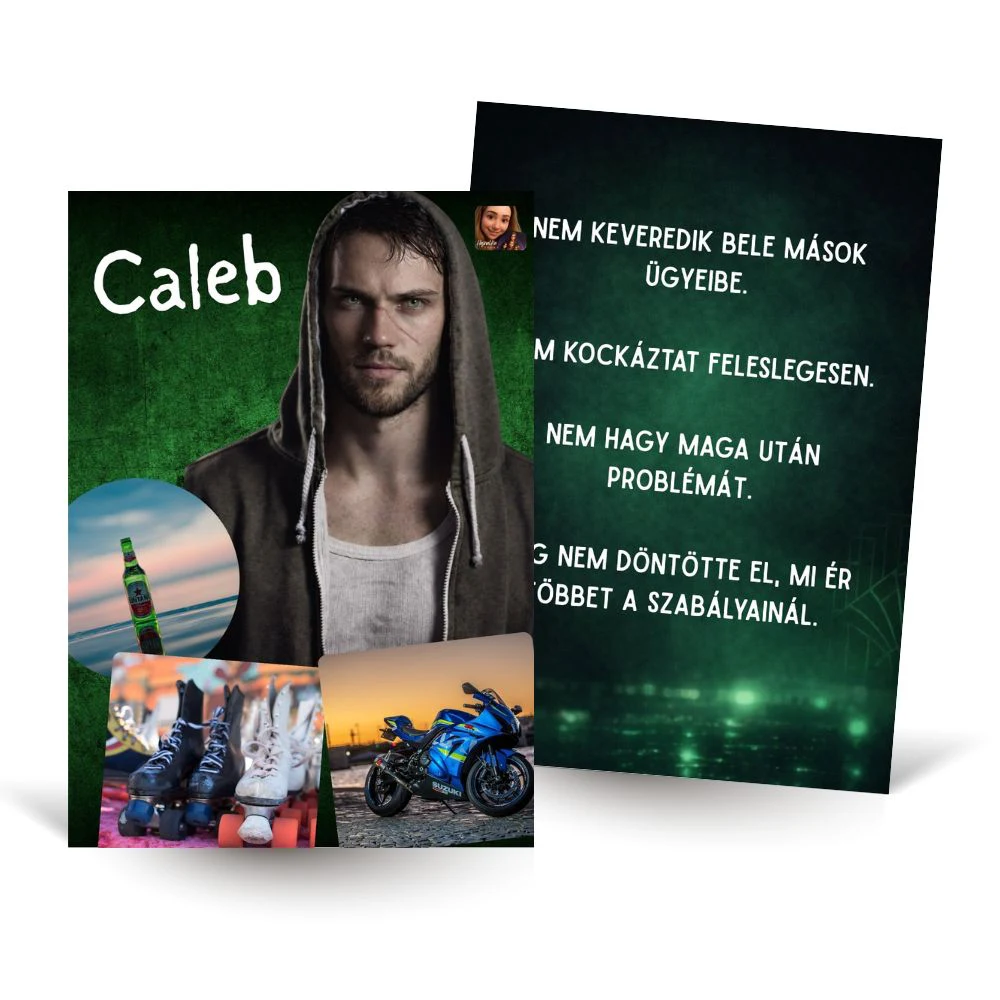 Caleb karakterkártya – Hotelhercegnő