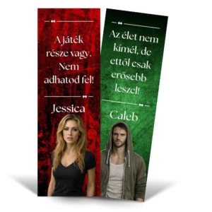 Jessica & Caleb kétoldalas könyvjelző – Hotelhercegnő