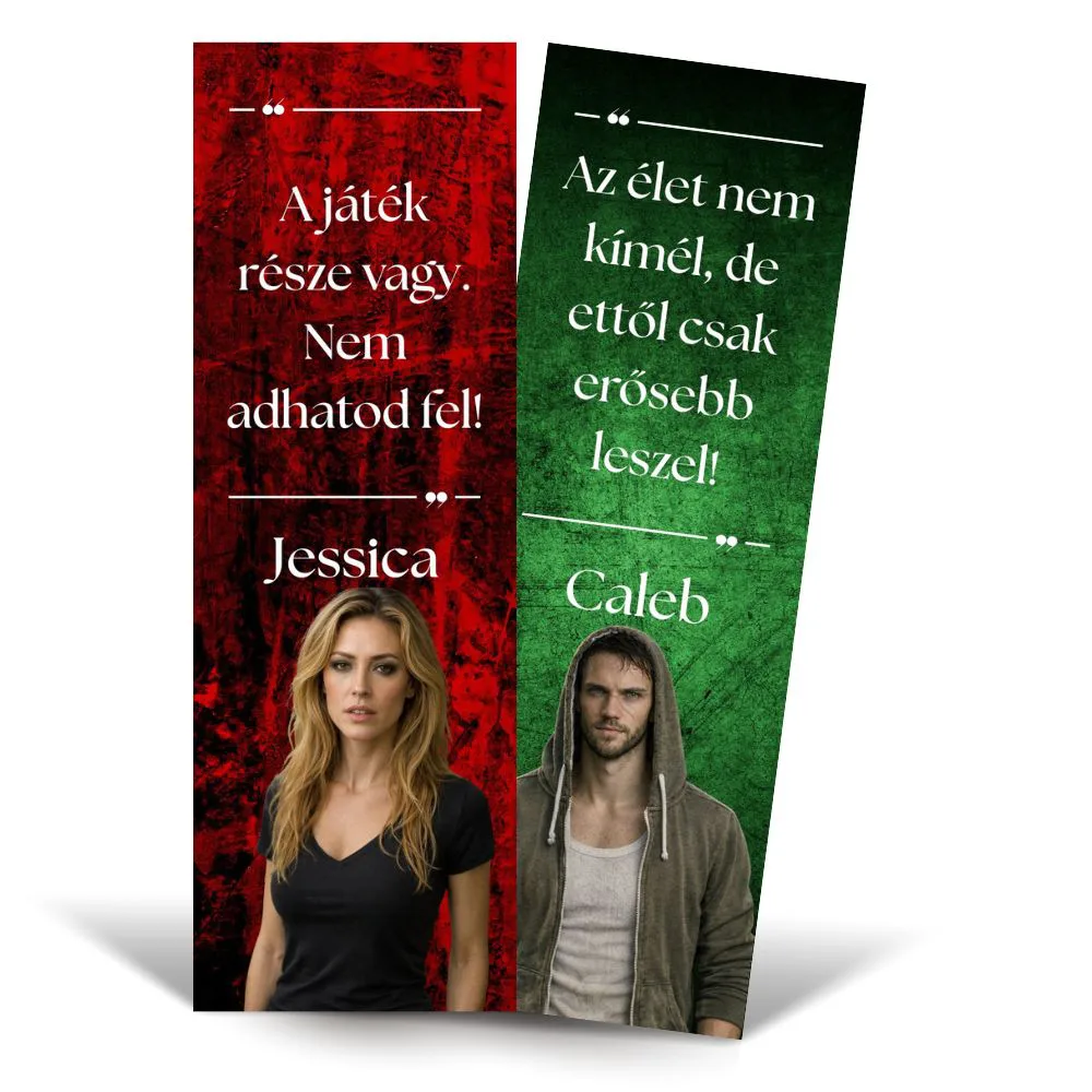 Jessica & Caleb kétoldalas könyvjelző – Hotelhercegnő